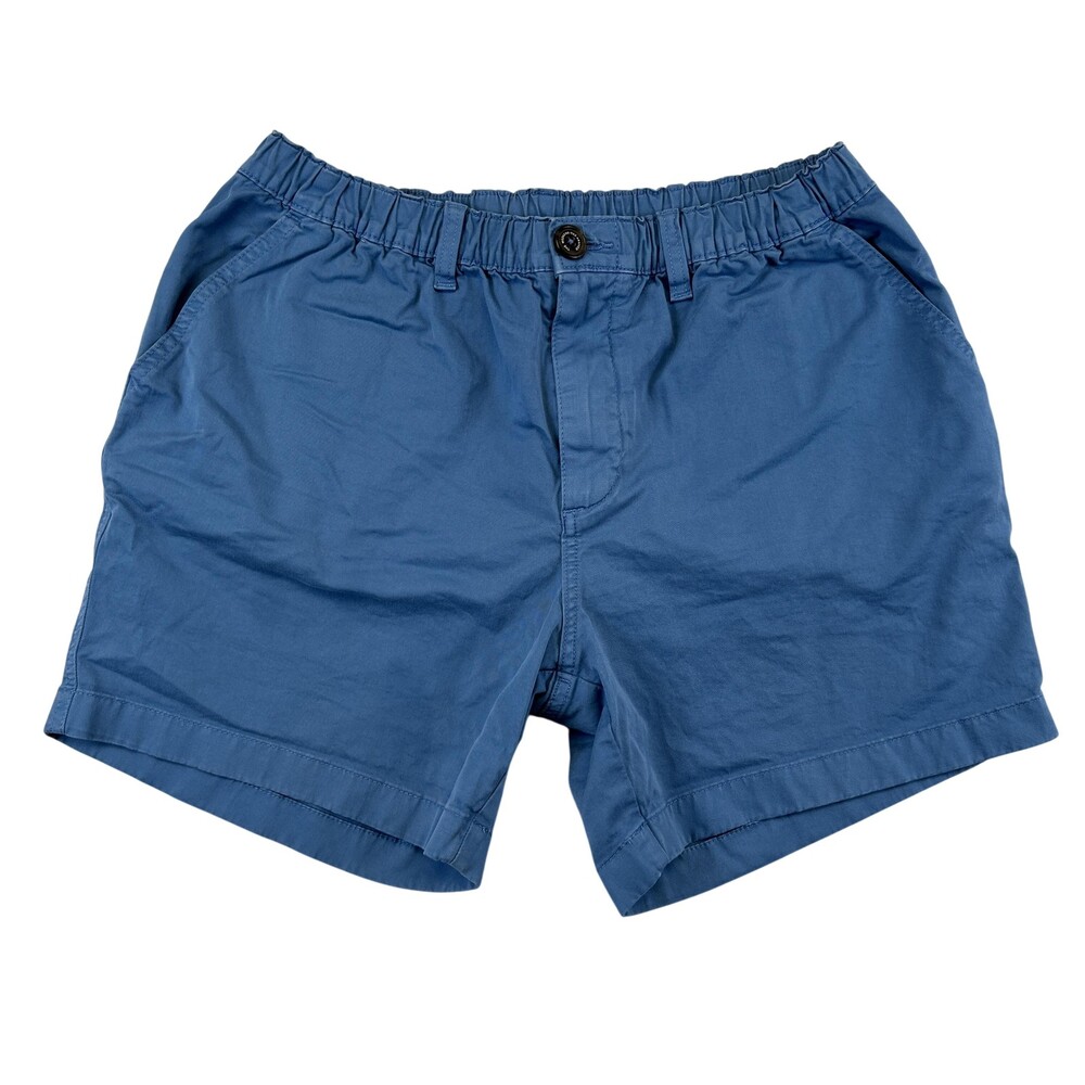 Chubbies Chino Shorts Mens 32 Blue Elastic Waist Stretch 5.5" Inseam Summer